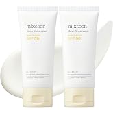 mixsoon Bean Sunscreen 1+1 Bundles-Lightweight Airy Texture SPF 50 Korean Sunscreen for Face, No White Cast, Non-Sticky Stocking Stuffers 100ml / 3.38 fl.oz. Korean Glass Skin Care
