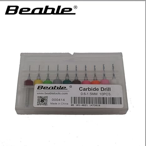 Generic Beable tools PCB drilling 0.6-1.5mm 10pcs Small carbide drill 3.175 MM shank drilling tools mini cnc