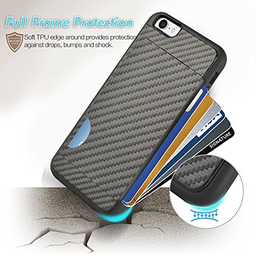 image for ZVEdeng iPhone 8 Wallet Case, iPhone 7 Card Holder Case, ZVE Shockproo