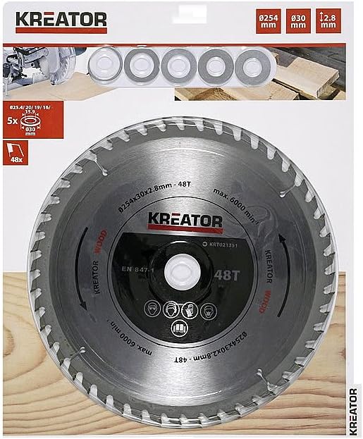 Mistral Kreator/Launch krt021200 Steel Blade 210 x 2,6 mm Bore 30 mm 24denti Disc Cutting Wood 5riduzioni Mitre Saw Circular Saw