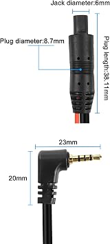 MEIRIYFA 4 Pin Dash Cam Cable Rear Camera 2.5mm Male Extension for Trucks RV view 6