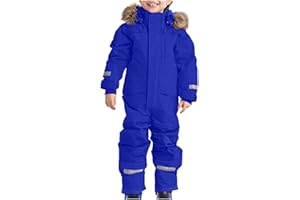 Carydety Snow Suit for Kids Girls Boys One Piece Snowsuit Waterproof Windproof Winter Outdoor Overalls Snowboarding Ski Suits