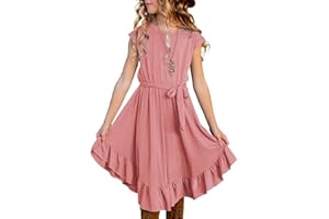 blibean Tween Girl Fashion Swing Dress Boho A-line Dresses 4-13 Years