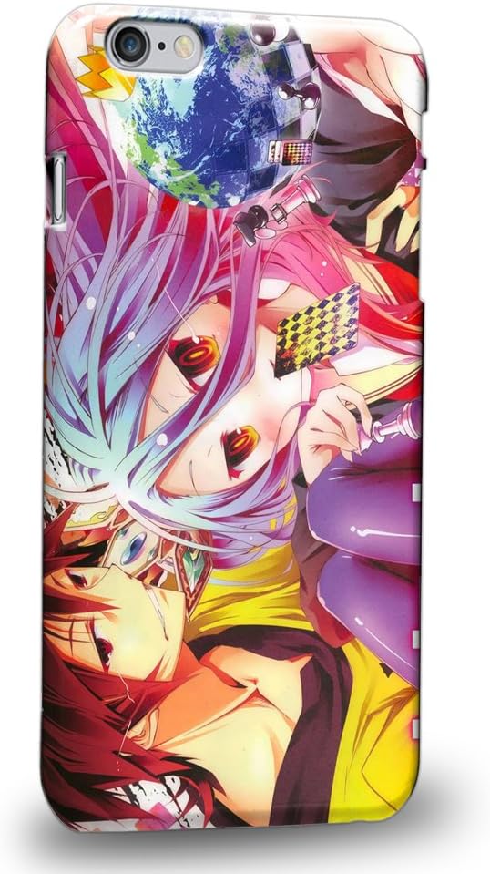 Case88 Premium Designs No Game No Life Sora Shiro Jibril Izuna Hatsuse Stephanie Dola Kurami Zell Protective Snap-on Hard Back Case Cover for Apple iPhone 6 Plus 5.5"