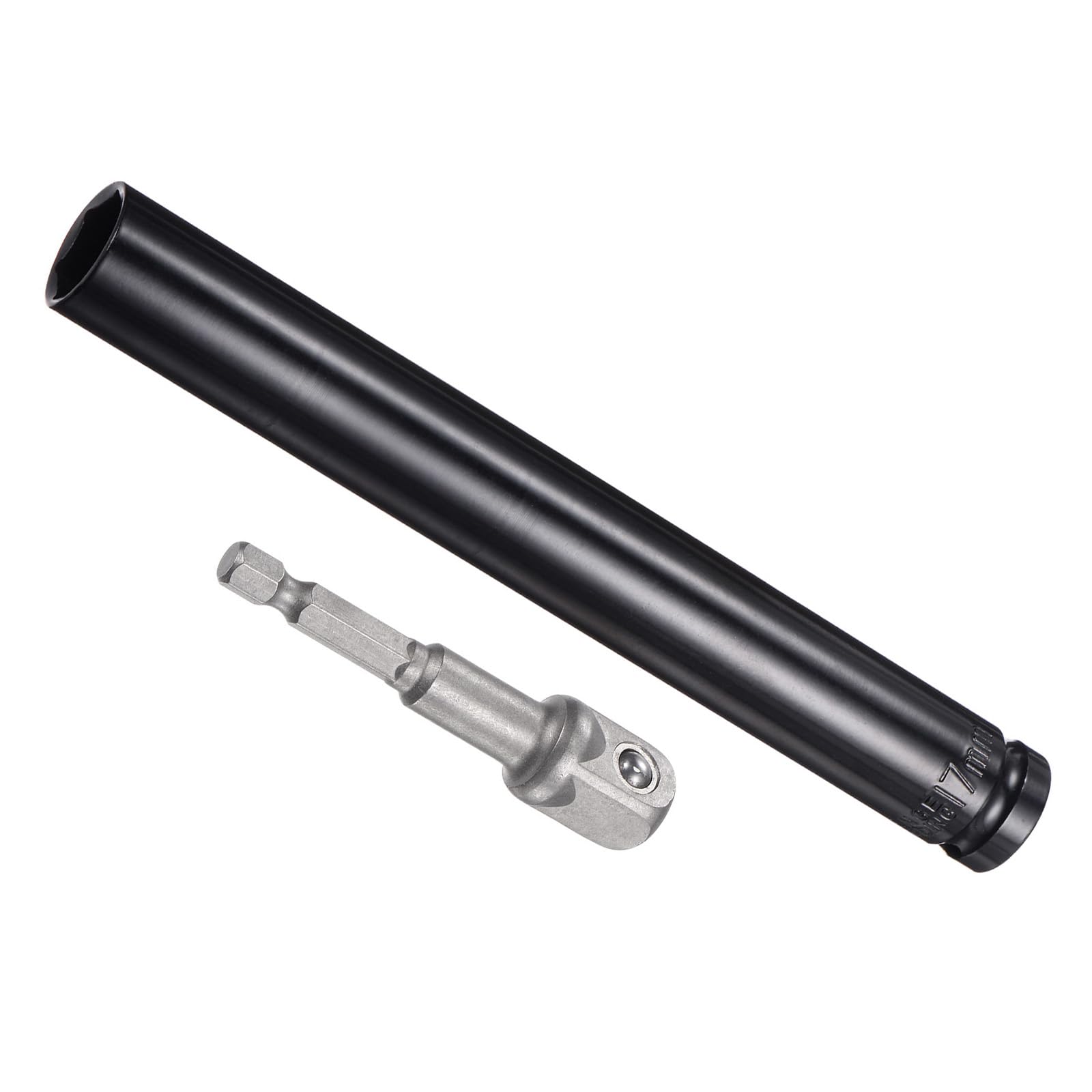 CoCud Deep Socket Set, 17mm Socket 8" Length 1/2" Drive, CR-V 6-Point Drive Socket Accessory Set with 1/4" Socket Adapter - (Applications: for Electric Hand Drill Screwdriver)