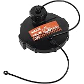 Aussio T1020-1 RV Waste Valve Cap for Camper, 1 Pack | with Bayonet Hook 3" with Capped 3/4" GHT RV Sewer Cap, Black