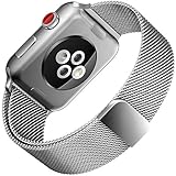 Smart Watch band, Penom Fully Magnetic Closure Clasp Stainless Steel Bracelet Band for Watch Sport&edition 38mm Silver