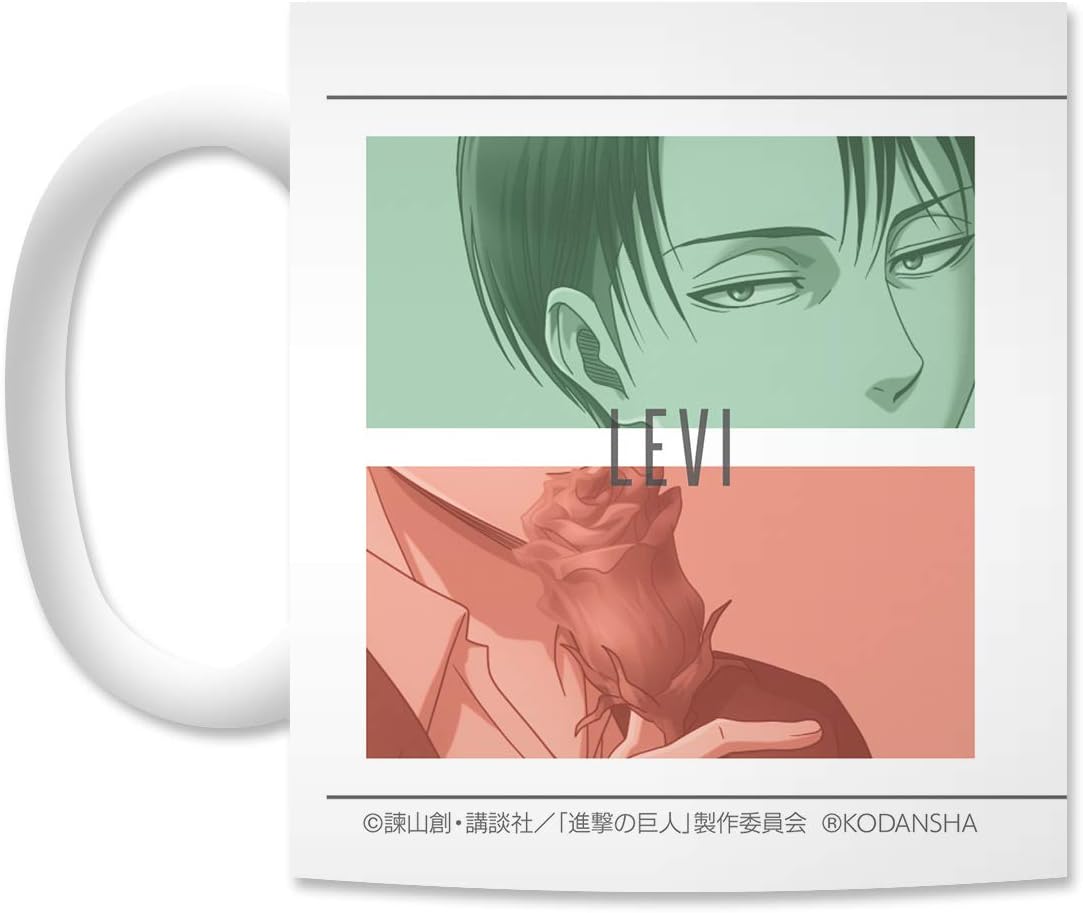 Amazon 進撃の巨人 描き下ろしイラスト リヴァイ マグカップ アニメ 萌えグッズ 通販