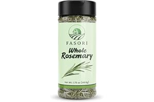 Fasori Rosemary Whole Leaves 1.75 oz (50 g) – Premium Dried Whole Rosemary Herb, Aromatic Mediterranean Spice for Cooking, Roasts, Chicken & Potatoes