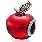 Apple Charm 925 Sterling Silver Lucky Fruit Bead for Pandora Charms Bracelet Gift For Birthday Anniversary Christmas Day