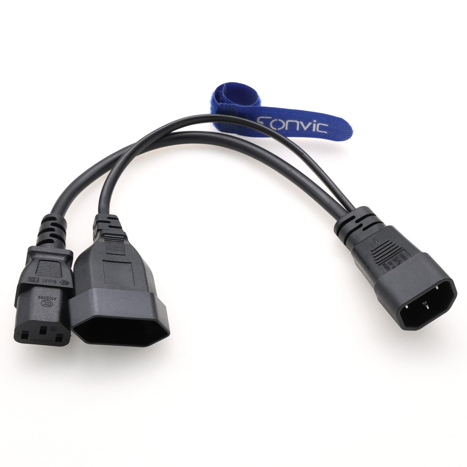 Eonvic IEC320 C14 to C13 Female European Standard Female Conversion Cable Splitter Adapter Cable 30CM