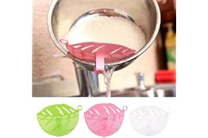 1PC Durable Clean Leaf Shape Rice Wash Sieve Beans Peas Cleaning Gadget Kitchen Clips Tools Professional Process