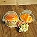CYFELLBIU 100 pieces of plastic single cup cake muffin dome box box cup pod
