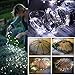 soltuus 2 Pack 200 LED Fairy Lights Outdoor, Multi Strand Battery Operated Watering Can Light, Waterproof Waterfall Fairy Lights with Remote and Timer, Cool White Firefly Bunch Lights