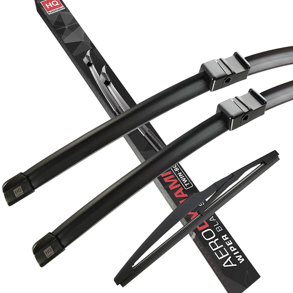 HQ Automotive Wiper Blades for Vw Golf Mk5 (2003-2005) Front Rear Kit, Ad91-422 |Hqa13