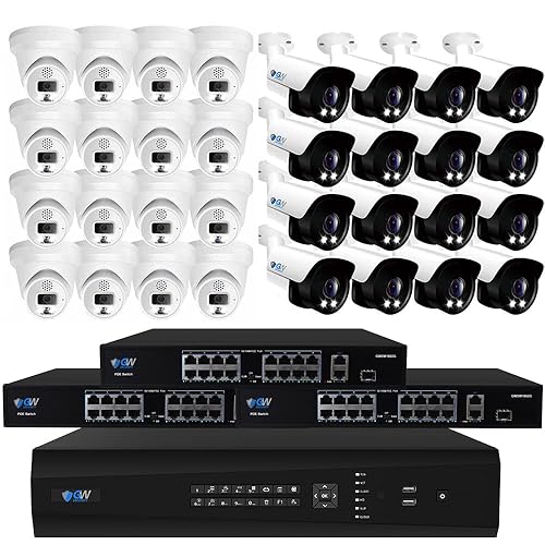 GW Security 4K Color Night Vision AI Security Camera System, 64