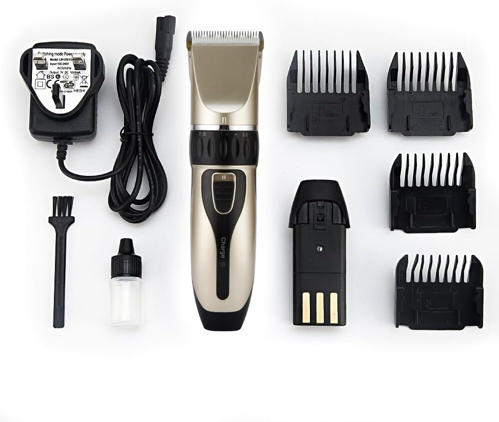 Electric Hair Clippers Rechargeable Hair Trimmer Cordless Haircut Kit for Men Kids Adults