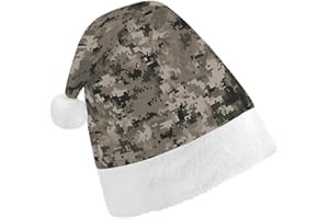 FodPand Army Digital Camouflage Santa Hat Unisex Christmas Hat Plush Xmas Hats Thicken Santa Hats New Year Party Headwear