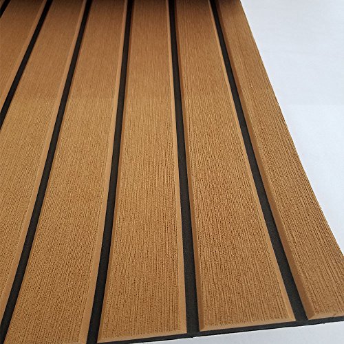 image for yuanjiasheng Second Generation Upgrade EVA Faux Teak Decking Sheet For