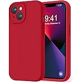 LOVE 3000 Designed for iPhone 13 Case, Premium Silicone with [Camera Protection] [Soft Anti-Scratch Microfiber Lining] Shockproof Protective Phone Case for iPhone 13 Women Men Girls 6.1", Red