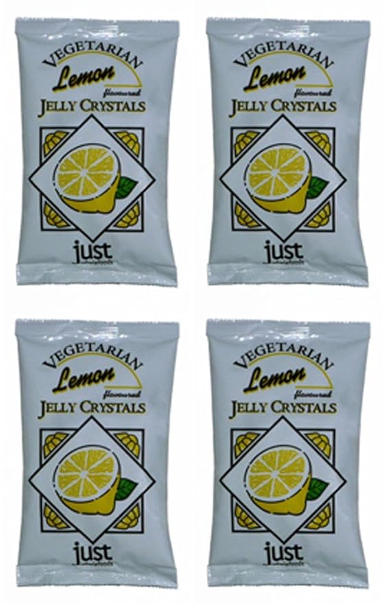 (4 PACK) Just Wholefoods Lemon Jelly Crystals 85g 4 PACK BUNDLE