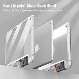 FINTIE Hybrid Case for iPad 10.2 9th 8th 7th Gen Clear Back Marble view 6