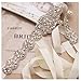 Handmade Crystal Rhinestone Bridal Belts Sashes Ivory Cream Wedding Belt for Wedding Bridesmaid Dress
