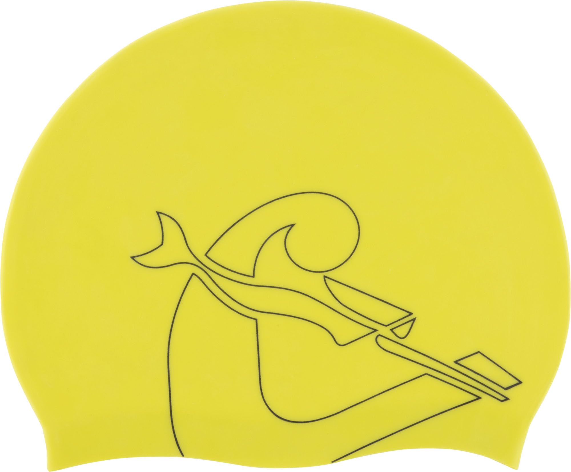 Cressi Eddie Swim Cap - Unisex Swimming Cap, Yellow/Black, One Size