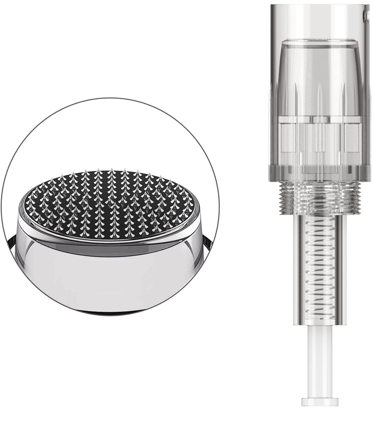 PELCAS Nano Cartridges for Microneedling Derma Pen, Dermapen Replacement Cartridges Disposable Needles, Nano Bayonet Slot, Individually and Sealed Bags (10pcs Nano Round Tips)