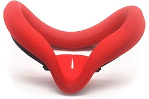 HOUNYOLN Silicone Cover Eye Pad for Oculu Quet 2 face Cushion Cover Sweatproof Lightproof VR Accessories (Red)