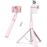 ATUMTEK 55" Selfie Stick Tripod, All-in-one Extendable Aluminum Phone Tripod with Rechargeable Bluetooth Remote for iPhone 17