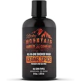 Cedar Spice All-In-One Body Wash – Made in Canada - Shampoo, Body Wash, Conditioner, Face Wash & Beard Wash with Essential Oi