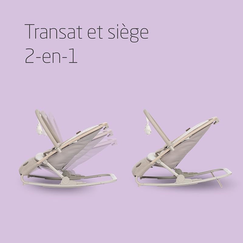 Kori Transat Bébé 2-en-1, Arche à Jouets, 0-15kg, Classic Beige