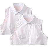 QLX Detachable Collar Shirts for Women Dickey Collars Sizes S M L XL 2XL
