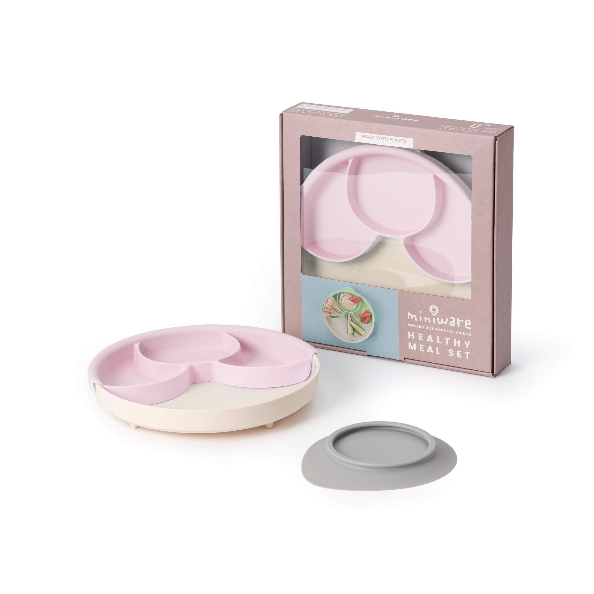 ティーレックス ひっくり返らない食器 仕切り付きミールセット コットンキャンディの商品画像