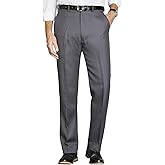 Chums Men's HIGH-Rise Pants Poly Twill Pants with Stretch Waist Grey