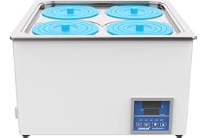 JOANLAB Digital Water Bath Heater Thermostatic Water Bath for lab use, 4 Openings | 12L Capacity | 800W