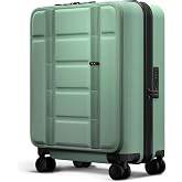 Db Ramverk Front-Access Carry-On 21 Inch Hardside Luggage, Compact Suitcase with Silent 360 Spinner Wheels, TSA Lock, Interior Laptop Compartment and Two Zipper Dividers, Green Ray