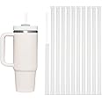50PCS Disposable Straws for 40 OZ Tumbler, Extra Long Straws Disposable for Stanley Cup 30 Oz 40 Oz Tumbler, Individually Wrapped