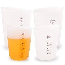Hedume Set of 4 Silicone Flexible Measuring Cups