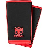 Iron Bull Strength Knee Sleeves for Powerlifting (7mm) - Weightlifting Knee Compression Sleeve for Squats - Knee Brace Support for Gym, Workout, Fitness (Medium)