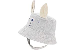 jerague Kids Toddler Baby Sun Hat for Boy Girl Summer Cotton Bucket Hats with UPF 50+ Sun Protection