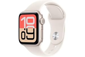 Apple Watch SE 3 [GPS + Cellular, 40mm] Starlight Aluminum Case with Starlight Sport Band, M/L (Renewed)