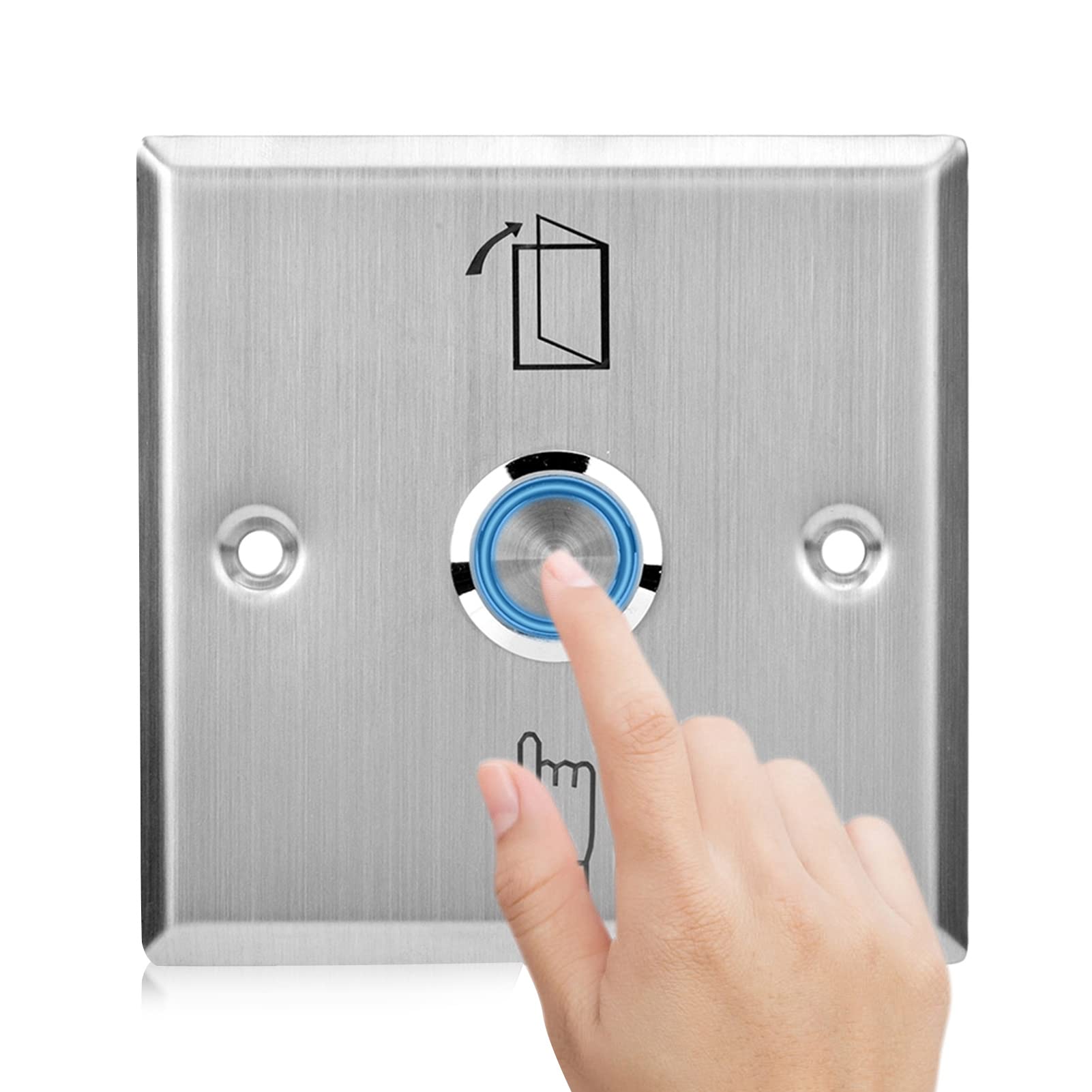 Sonew Door Release Button, Door Access Control System Exit Button Door Push Open Release Switch With Indicator Light for Office, Store