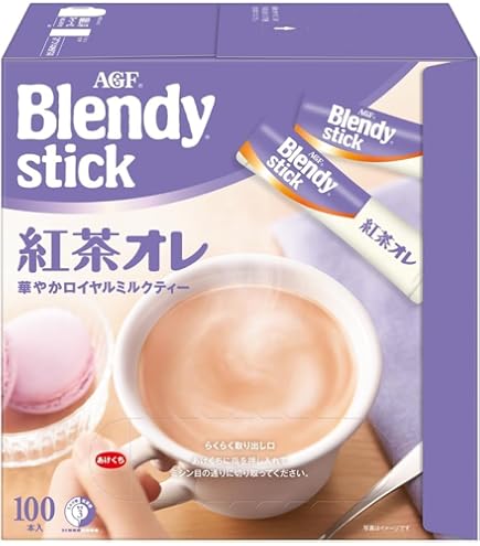 Amazon.com : AGF Blendy Stick Black Tea au Lait 27 sticks