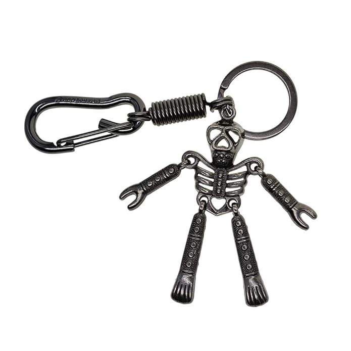 Baoblaze Skeleton Anhänger Federdraht Karabiner Geldbörse Deko für Halskette Kette Taschenanhänger Schlüsselanhänger