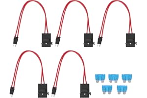 WALFRONT 5Pcs Car Holder Connector PC Heavy Duty Wire Extension Holder Connector Automotive Circuit Easy Tap Accessorie for Vehicle 20A 16AWG with 5 Line Length 230mm (ACK S 10.9mm)