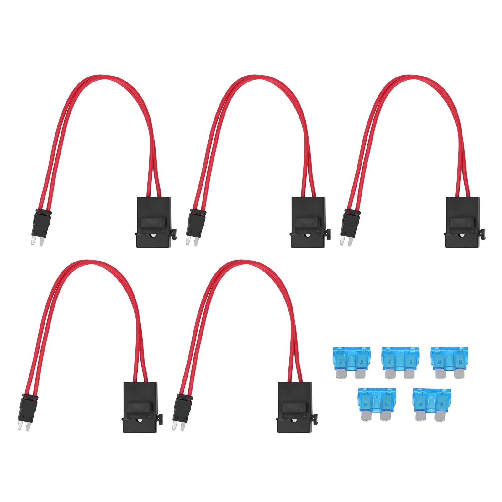Mini Car Holder Connector PC Heavy Duty Wire Extension for Vehicle ATM Walfront 5Pcs 20A 16AWG 5 Lines 230mm (ACK S 10.9mm)