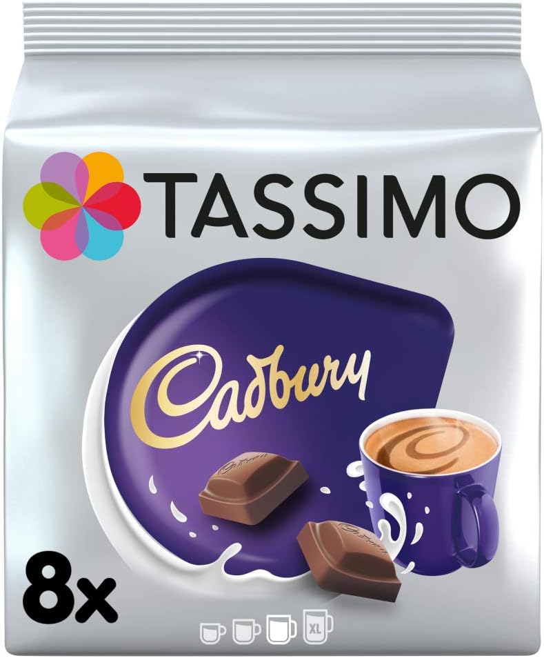 Tassimo Cadbury Hot Chocolate Drink Pack Of 5 Total 40 Pods 40
