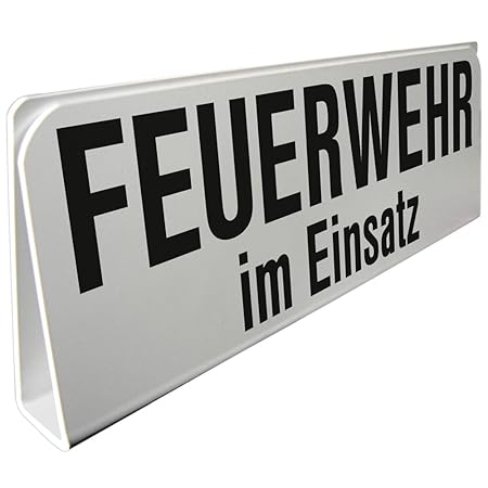 Klemmschild fuer Sonnenblende Auto - Feuerwehr im Einsatz - 309504 Gr. ca. 29,5cm x 10cm x 2,5cm